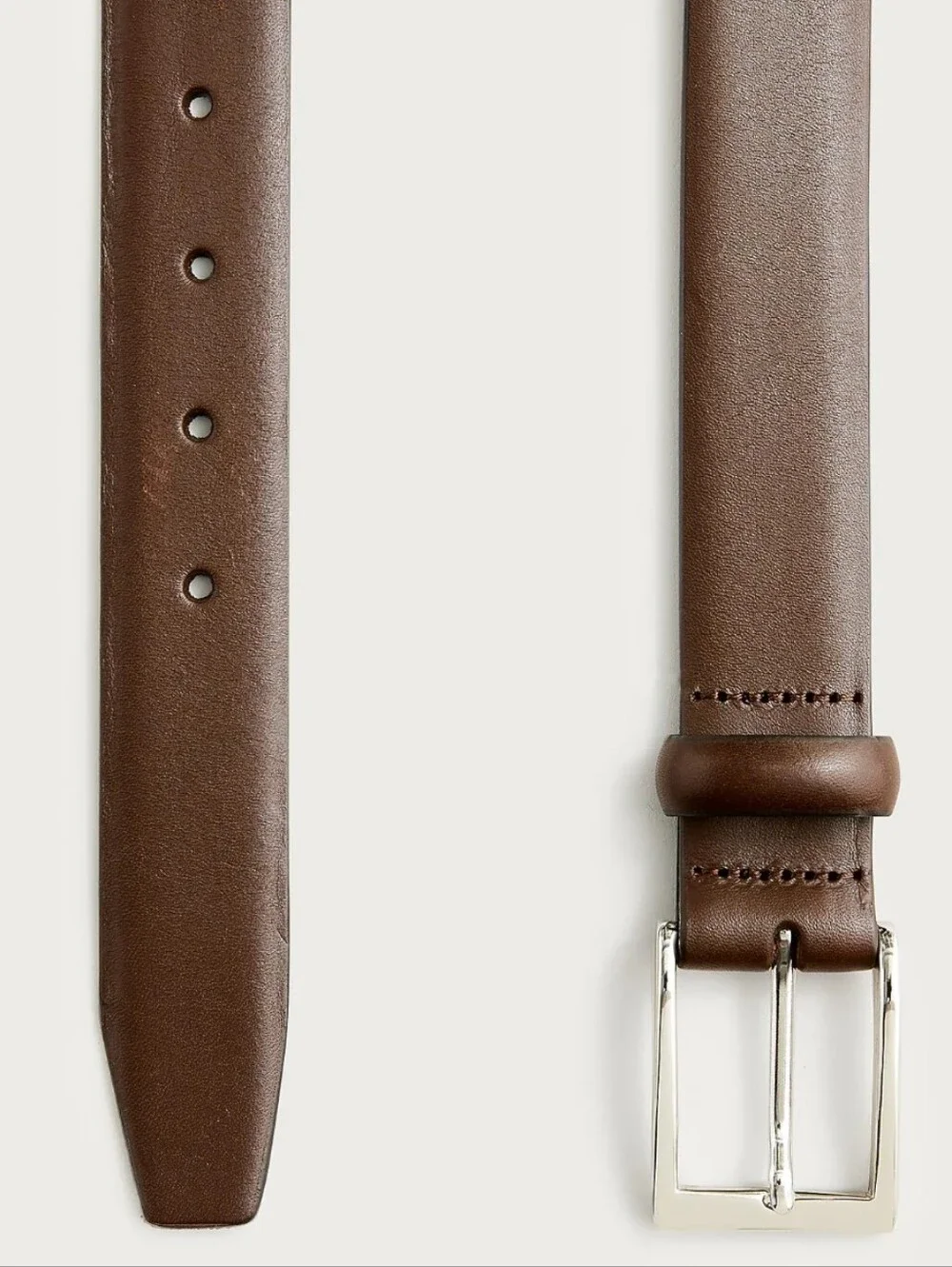 J. Crew Italian Leather Dress Belt - Cigar Brown